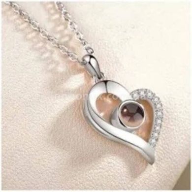Кулон I Love You на 100 языках Серебро