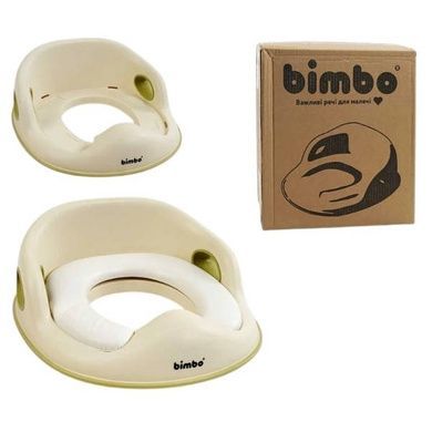 Накладка на унітаз для дітей 31х34х11см BM-09920 Bimbo Біла із салатовим