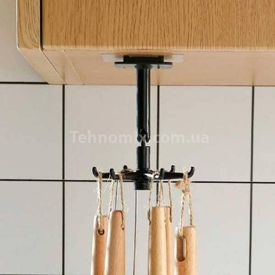 Крючок, що обертається для кухонного приладдя Kitchen Hook Чорний