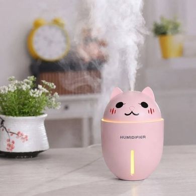 Зволожувач повітря та нічник 2в1 Humidifiers Cat Рожевий