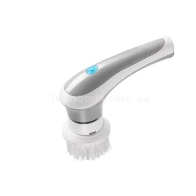 Щітка для миття посуду акумуляторна з насадками Electric cleaning brush Білий