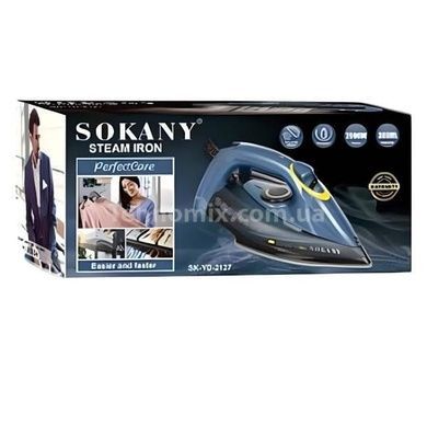 Праска провідна з керамічним покриттям 2600 Вт SOKANY SK-YD-2127 Чорна з синім
