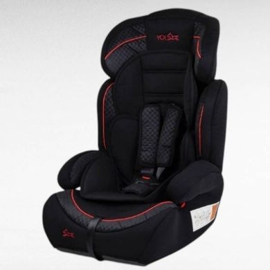 Детское автокресло универсальное от 9-36кг с системой ISOFIX I / II / III группа JOY SX-92250 Черное с красным