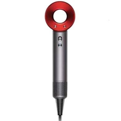 Фен для волосся з насадкою-концентратором 1600Вт Hair Dryer Fan Сірий з червоним