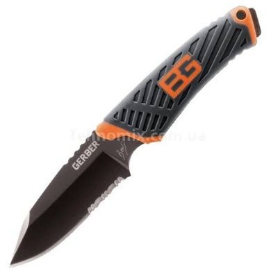 Нож туристический походный с чехлом Compact Fixed Blade Черный с оранжевым