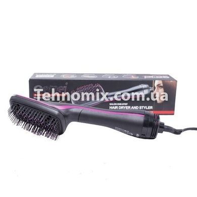Фен-щітка для волосся 3 в 1 Gemei GM-4838 Чорна