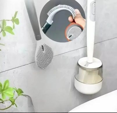 Ершик для унитаза Toilet Brush (силиконовый с дозатором для моющего) Белый
