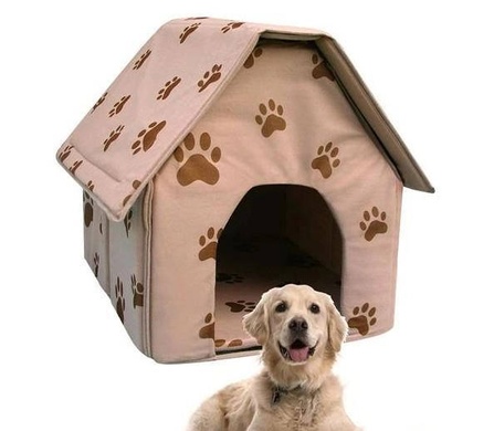 Будиночок для домашніх тварин Portable Dog House Бежевий