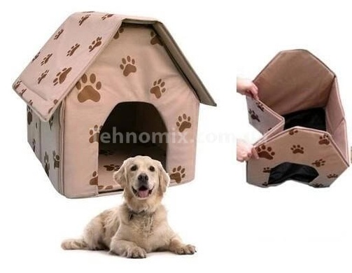 Будиночок для домашніх тварин Portable Dog House Бежевий