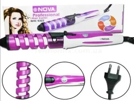 Спіральна плойка Nova NHC-8558 Фіолетова