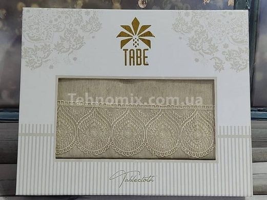 Скатертина Tabe UMBERTO 160х220см Жаккард Льон/Поліестер
