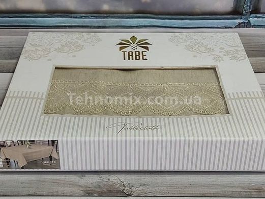 Скатертина Tabe UMBERTO 160х220см Жаккард Льон/Поліестер