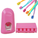 Дозатор для зубної пасти Toothpaste Dispenser Рожевий