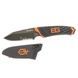 Нож туристический походный с чехлом Compact Fixed Blade Черный с оранжевым