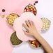 Обертова складна одноярусна цукерниця Flower Candy Box для цукерок і фруктів Рожева