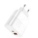 Зарядное устройство WUW-C208 30W PD USB-C + USB QC3.0 18W white