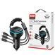 Fm модулятор + автомобильное зарядное устройство с кабелем XO BCC07 Smart Bluetooth MP3 Car Charger + One Drag Three Data Cable