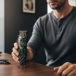 Машинка аккумуляторная для стрижки волос с шестью сменными насадками 9000 RPM, 2500 mAh VGR V-279 RED Черная с зеленым