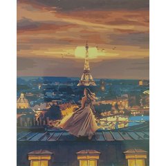 Картина за номерами RA 5424 "Захід сонця в Парижі" 40*50 см