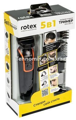 Триммер для бороды и волос Rotex RHC180-s 5 в1 Черный