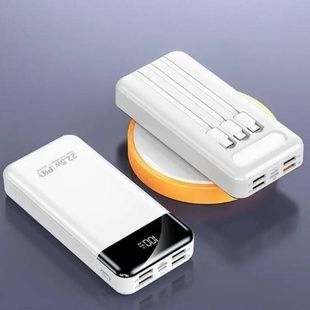 Power Bank 30 000mA 4 роз'єми USB, мікро USB, TYPE-C Білий