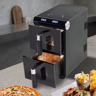Аэрофритюрница двухкамерная 50&deg;C&ndash;200&deg;C 4200Вт 8л+8л Zepline ZP-212 Черная