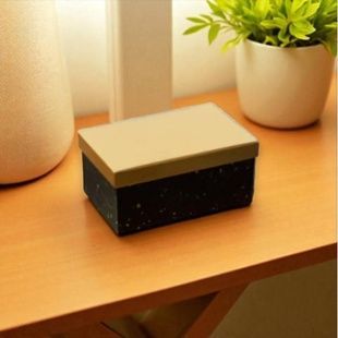 Коробка упаковочная прямоугольная XL-23,6*15,3*10см W1322 Черная с золотым
