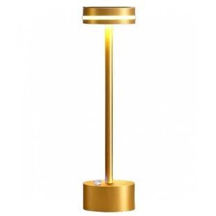 Настільний нічник металевий на батарейках LED A21 Gold