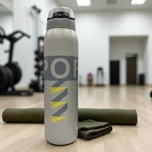 Термос спортивний із трубочкою для пиття 500ml EL-8533PS Сірий