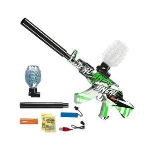 Автомат з орбізами, заряджання USB Water gun WH10-4 Графіті Зелений
