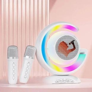 Нічний лампа з бездротовою Bluetooth колонкою Lightshow з двома мікрофонами YS-110 Білий