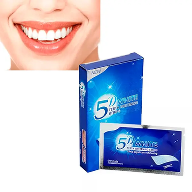 Відбежуючі смужки 5D Whitte Teeth Whitening Strips 7 шт