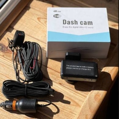 Автомобільний відеореєстратор 4k uhd wifi Dash cam Vidure Чорний