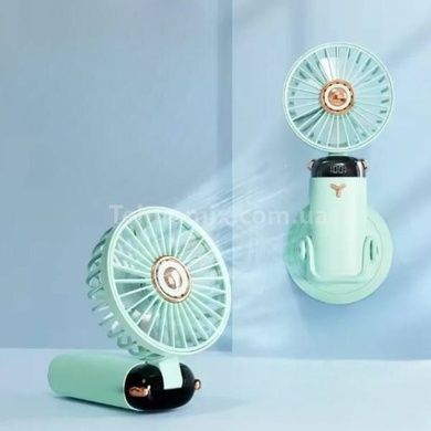 Мини-вентилятор аккумуляторный на присоске Mini Fan TP-01 Бирюзовый