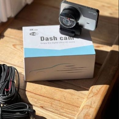Автомобільний відеореєстратор 4k uhd wifi Dash cam Vidure Чорний