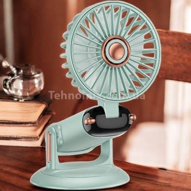 Мини-вентилятор аккумуляторный на присоске Mini Fan TP-01 Бирюзовый