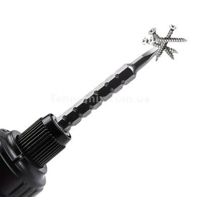 Отвертка храповая телескопическая со сменными насадками TOOLS 18 Черная с серым