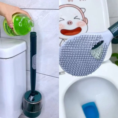 Ершик для унитаза Toilet Brush (силиконовый с дозатором для моющего)