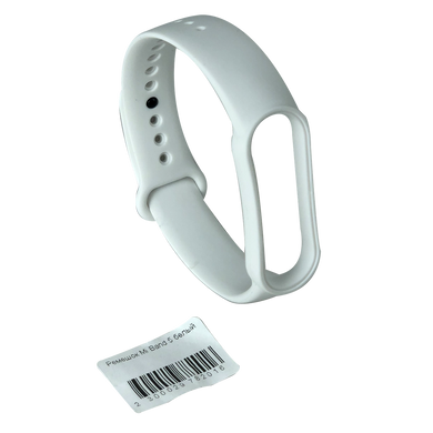 Ремінець силіконовий для Xiaomi Mi Band 5 №2 білий