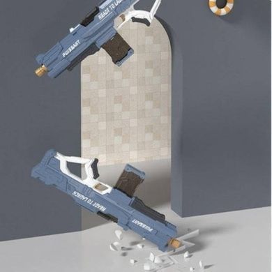 Пістолет-бластер водяний автоматичний акумуляторний 600мл Combat Water Gun Блакитний