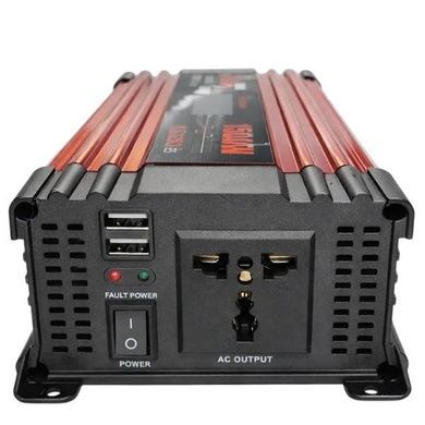 Преобразователь напряжения 1500W 12V AC/DC UKC KSM-1500W Черный с красным