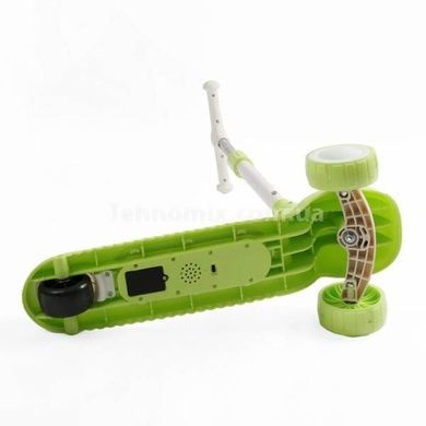 Самокат триколісний з музикою та підсвічуванням Skyper SC-54107 Салатовий з білим