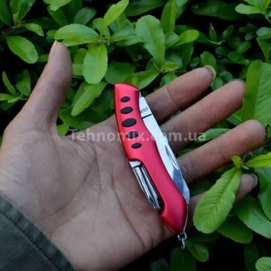 Нож складной туристический мультитул 12в1 Traveler 9.5см 5011LG5 Black/Blue/Red Красный