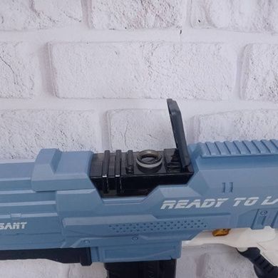Пістолет-бластер водяний автоматичний акумуляторний 600мл Combat Water Gun Блакитний