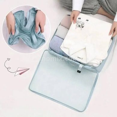 Набор органайзеров для хранения вещей дорожный 8 шт Travel storage bag XL-940 Бирюзовый