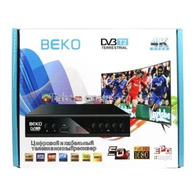 Тюнер DVB-T2 с поддержкой wi-fi адаптера Beko METAL 9440 Черный