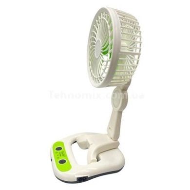 Вентилятор настільний портативний на прищіпці з LED підсвіткою Зелений