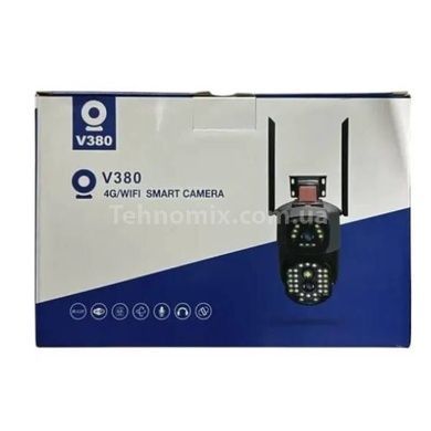 Камера відеоспостереження 2 об'єктиви 4MP+4MP з віддаленим доступом V380 V10 Wi-Fi Чорна