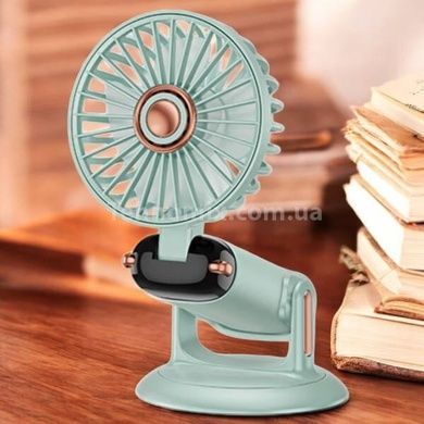 Мини-вентилятор аккумуляторный на присоске Mini Fan TP-01 Бирюзовый