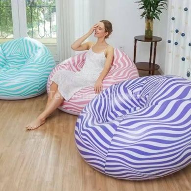 Кресло-мешок надувное для отдыха в полоску Sofa XL-1135 Розовое